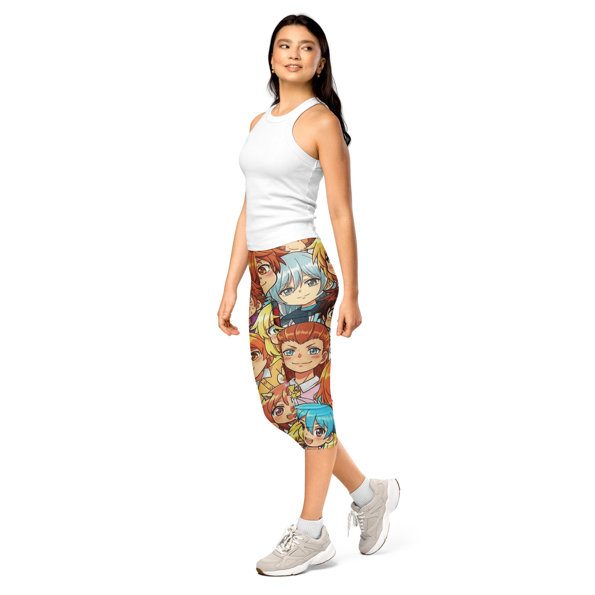 Anime Cat Cafe Capri Leggings | GearBunch