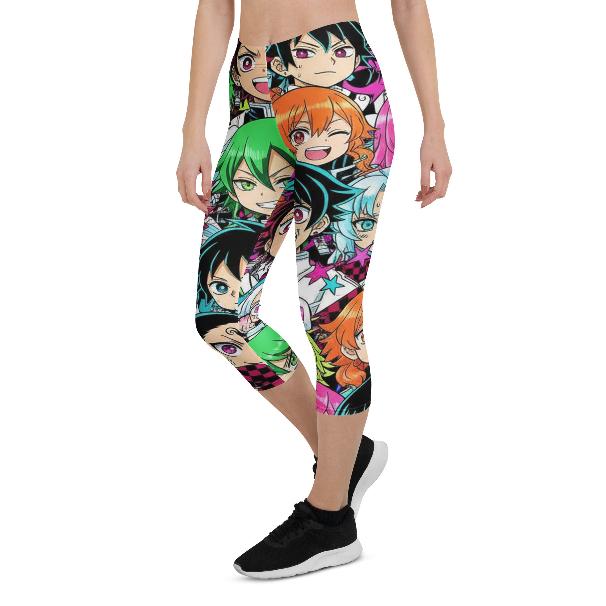 Demon Slayer Style Capri Leggings | GearBunch