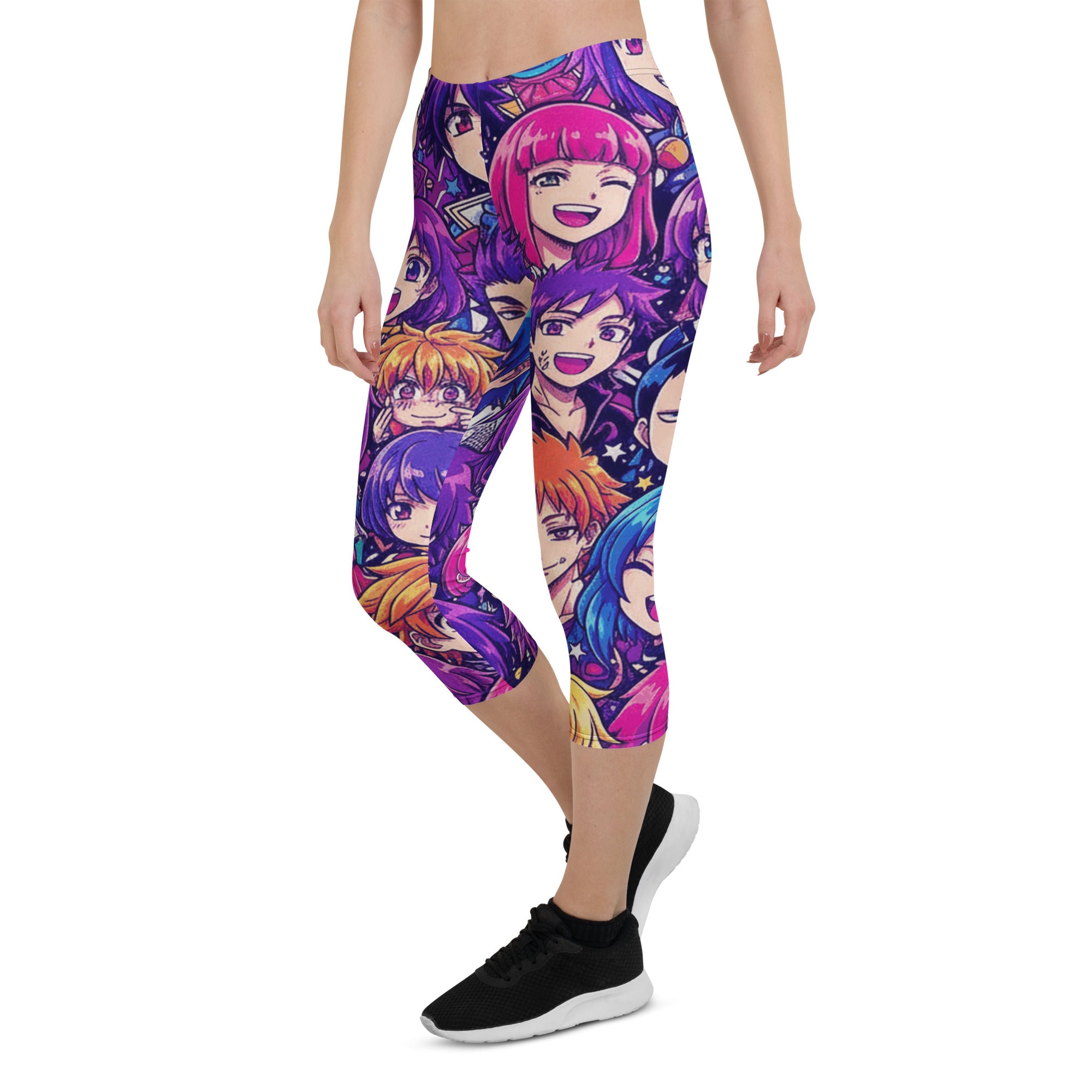 Anime Galaxy Hero Capri Leggings | GearBunch