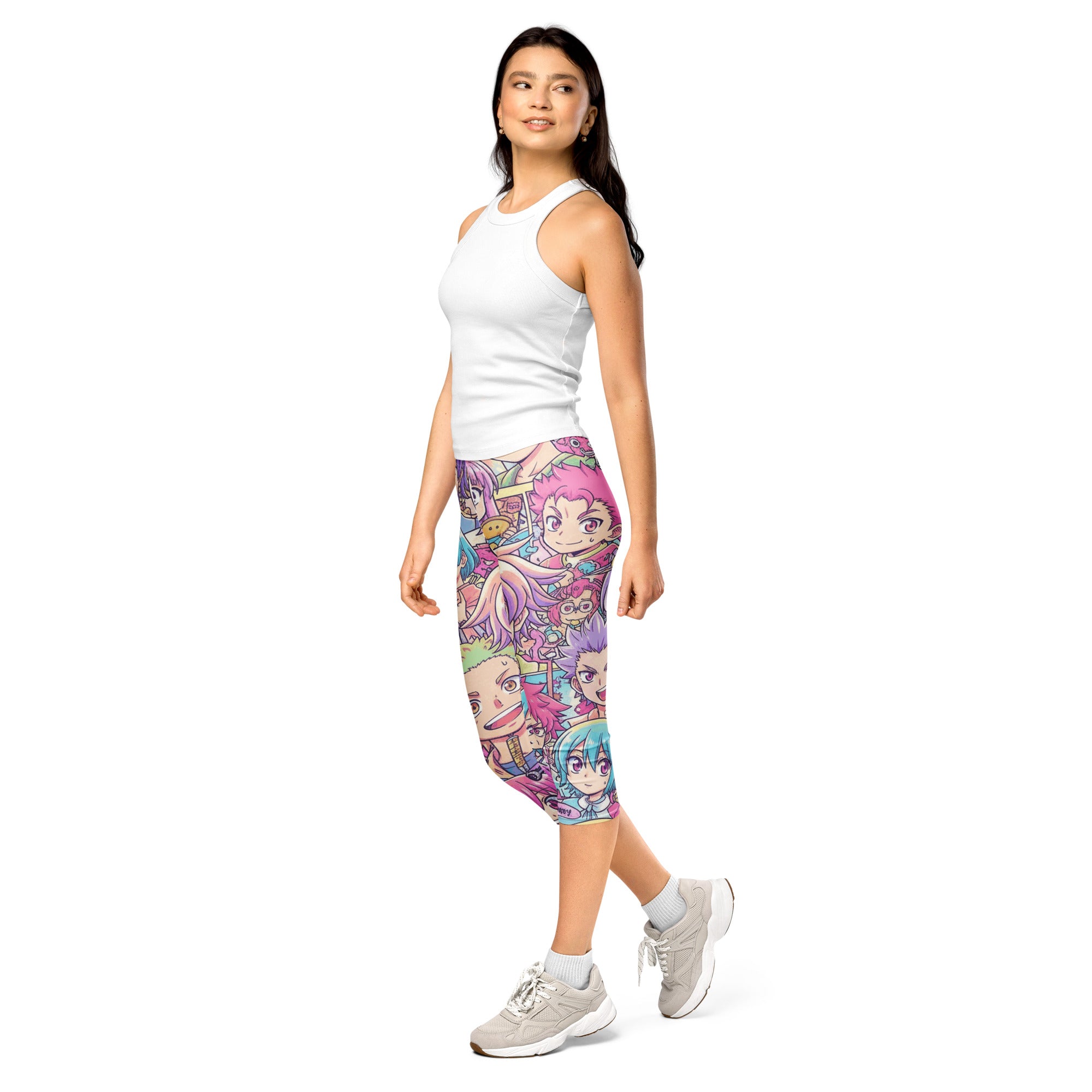 Anime Pastel Dream Capri Leggings | GearBunch