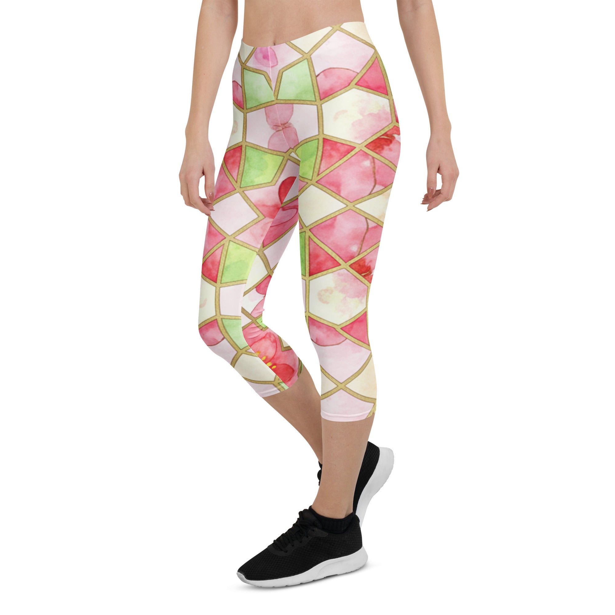 Cherry Blossom Capri Leggings | GearBunch