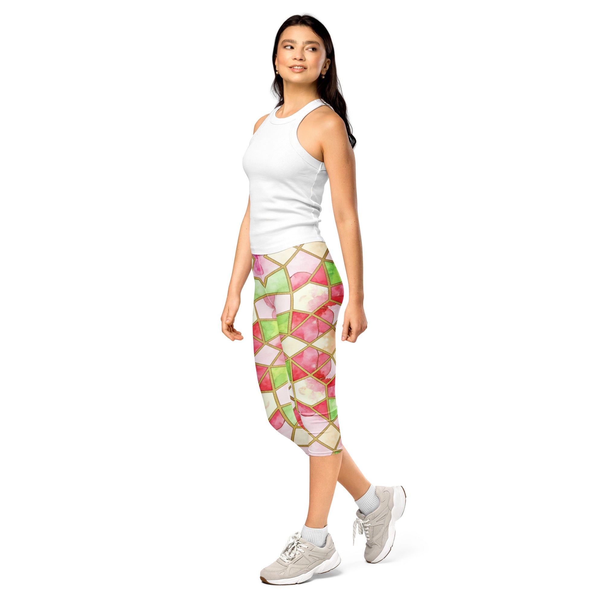 Cherry Blossom Capri Leggings | GearBunch