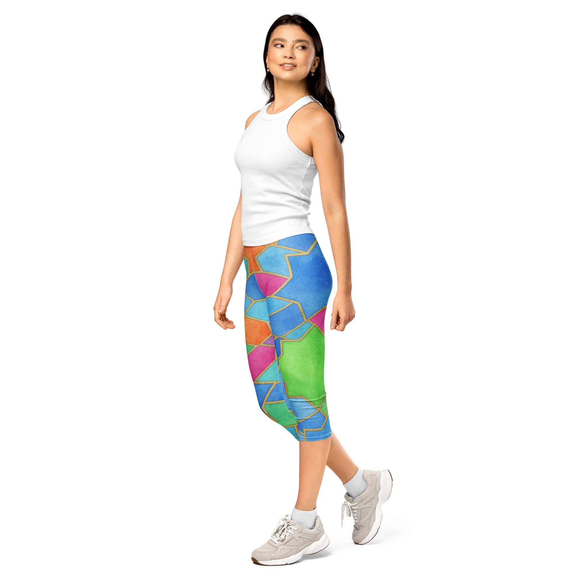 Arabic Festival Capri Leggings | GearBunch