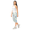 Women's arabic watercolour ice crystal capri leggings front view