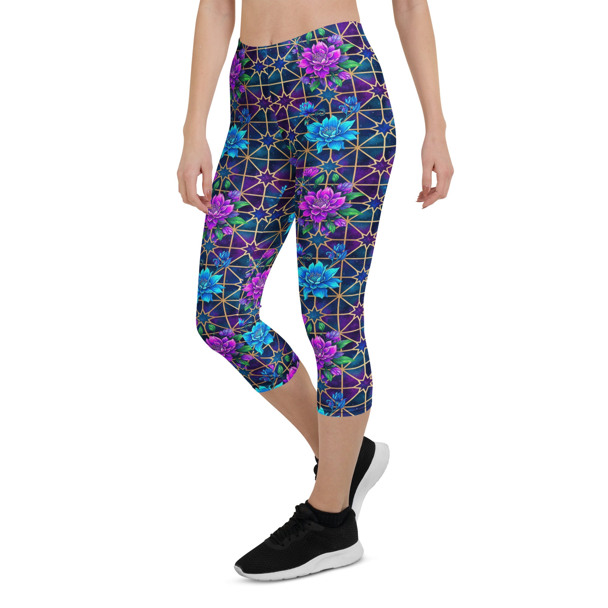 Midnight Galaxy Capri Leggings | GearBunch