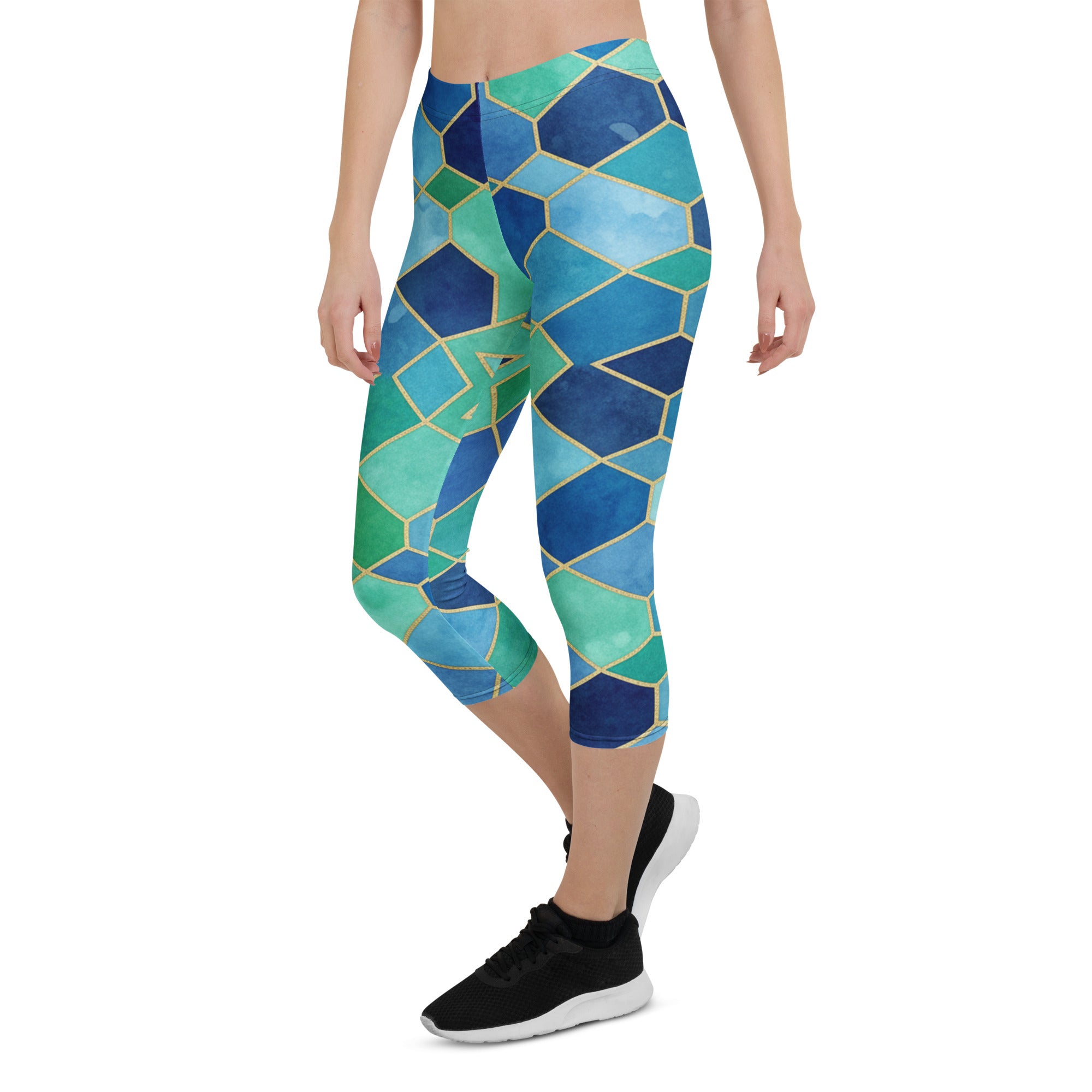 Ocean Blues Capri Leggings | GearBunch
