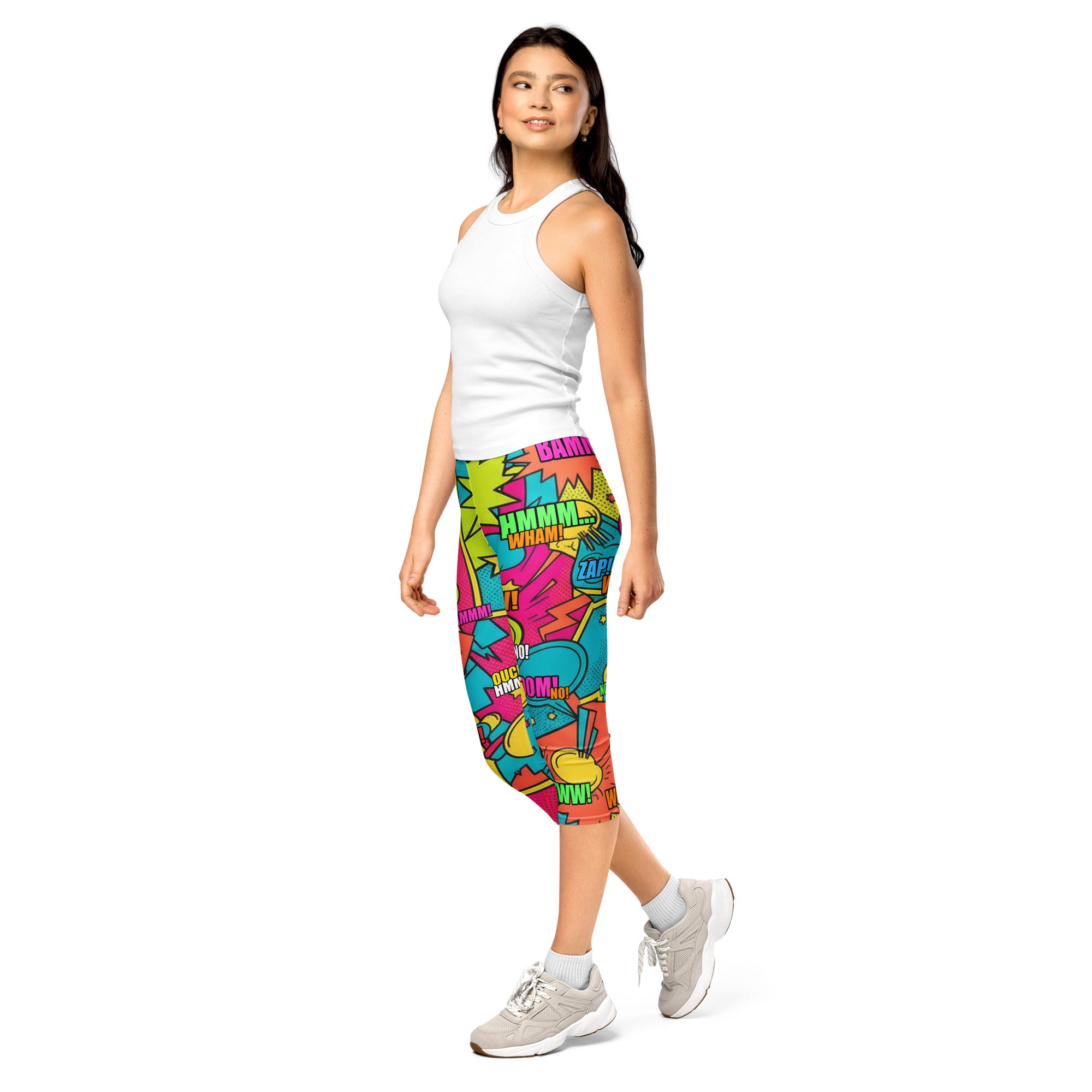 Comic Pop Tropical Capri Leggings | GearBunch