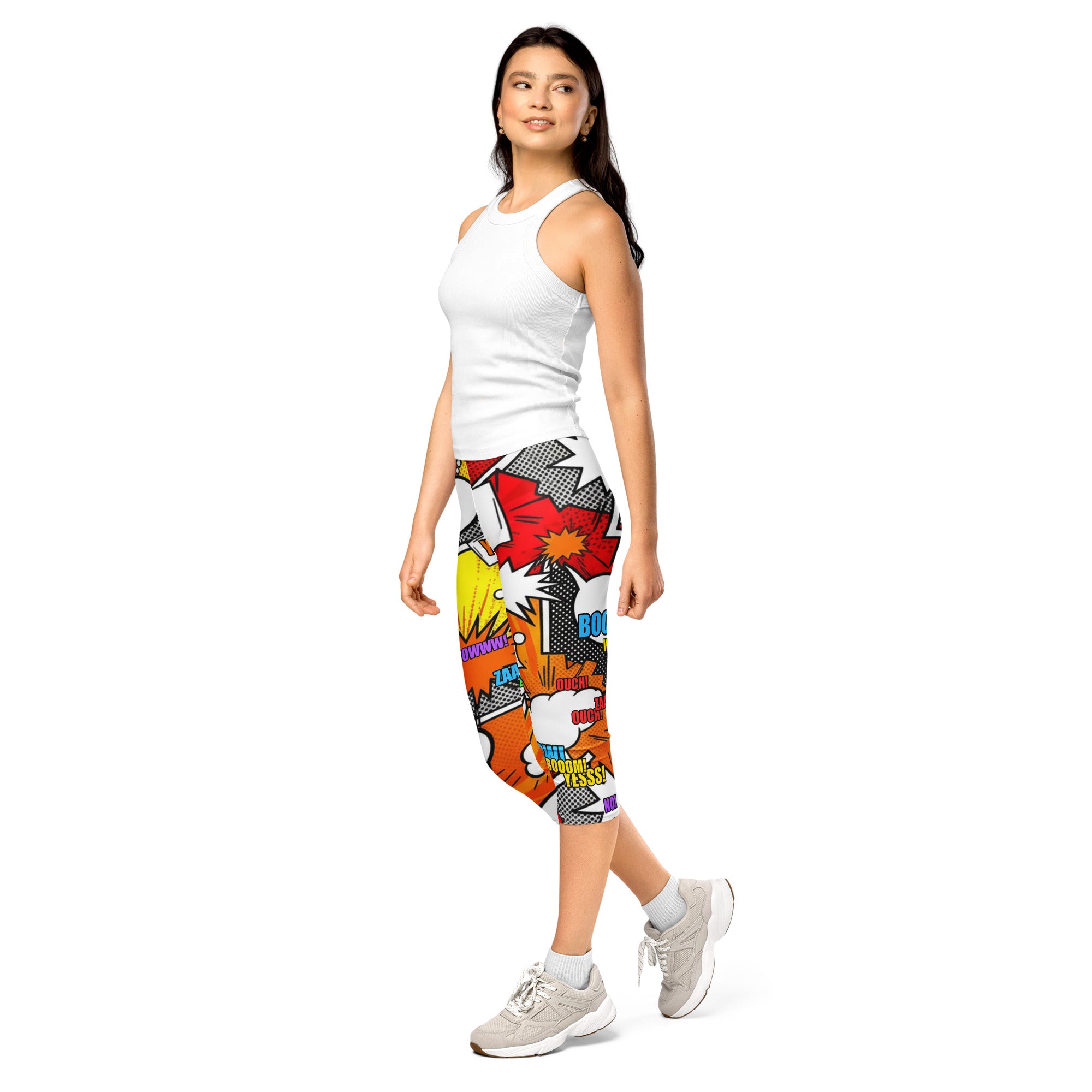 Comic Strip Boom Town Capri Leggings | GearBunch