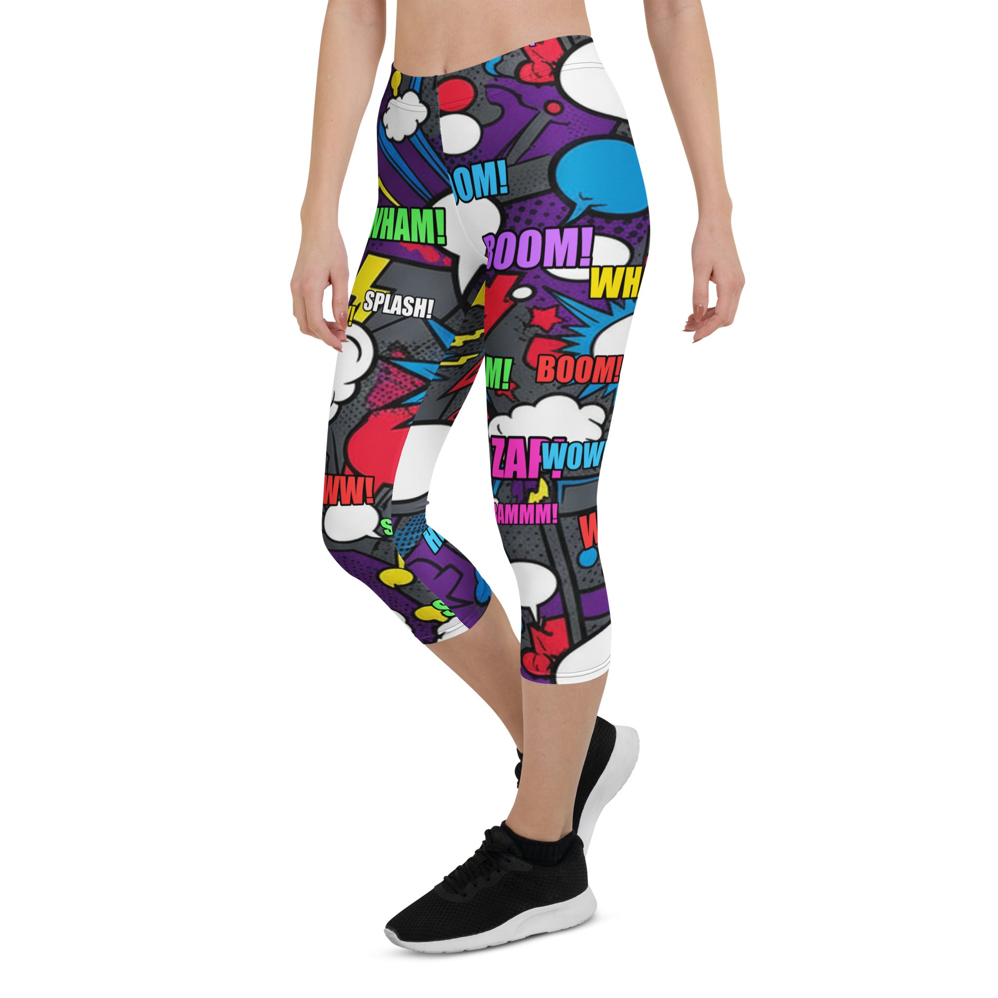 Comic Strip Dark Knight Capri Leggings | GearBunch