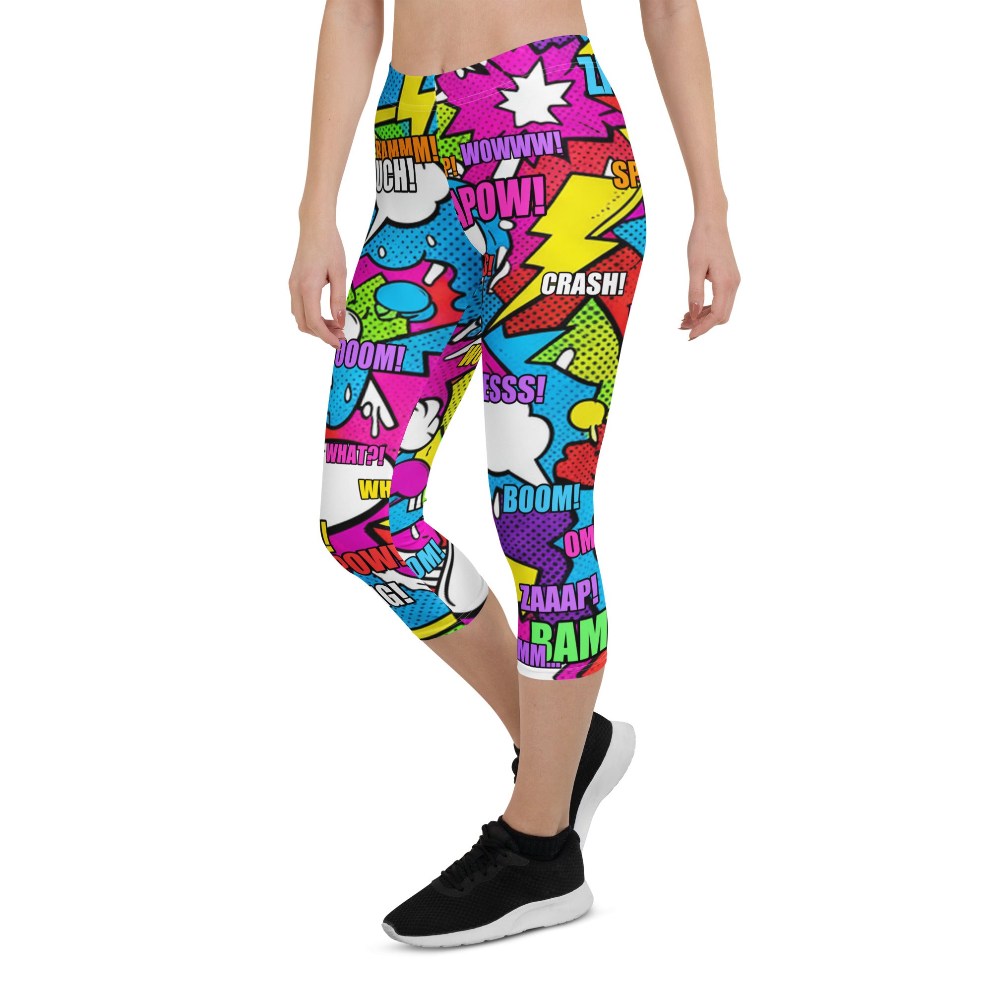 Comic Strip Graffiti Street Capri Leggings | GearBunch