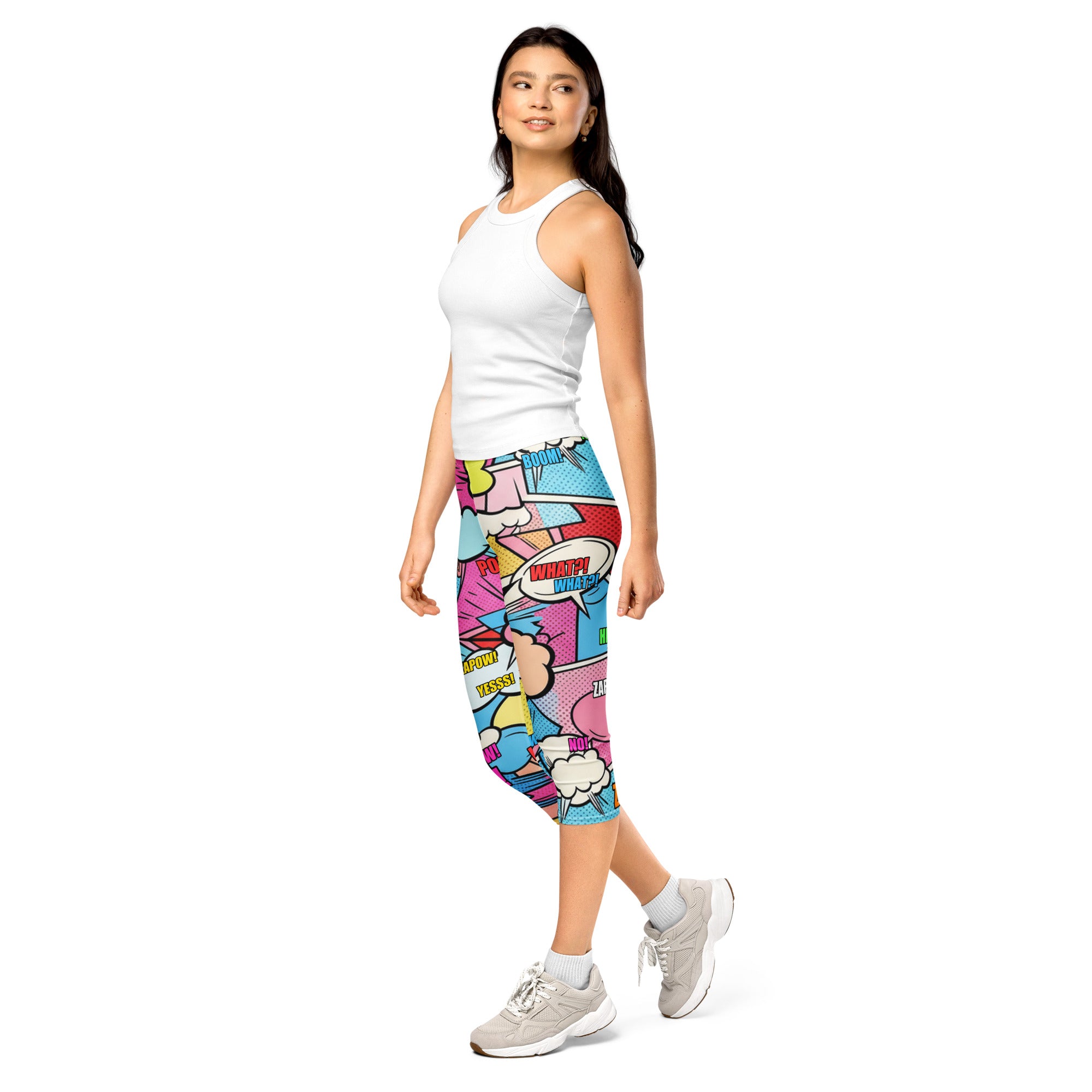 Comic Kawaii Cute Capri Leggings | GearBunch