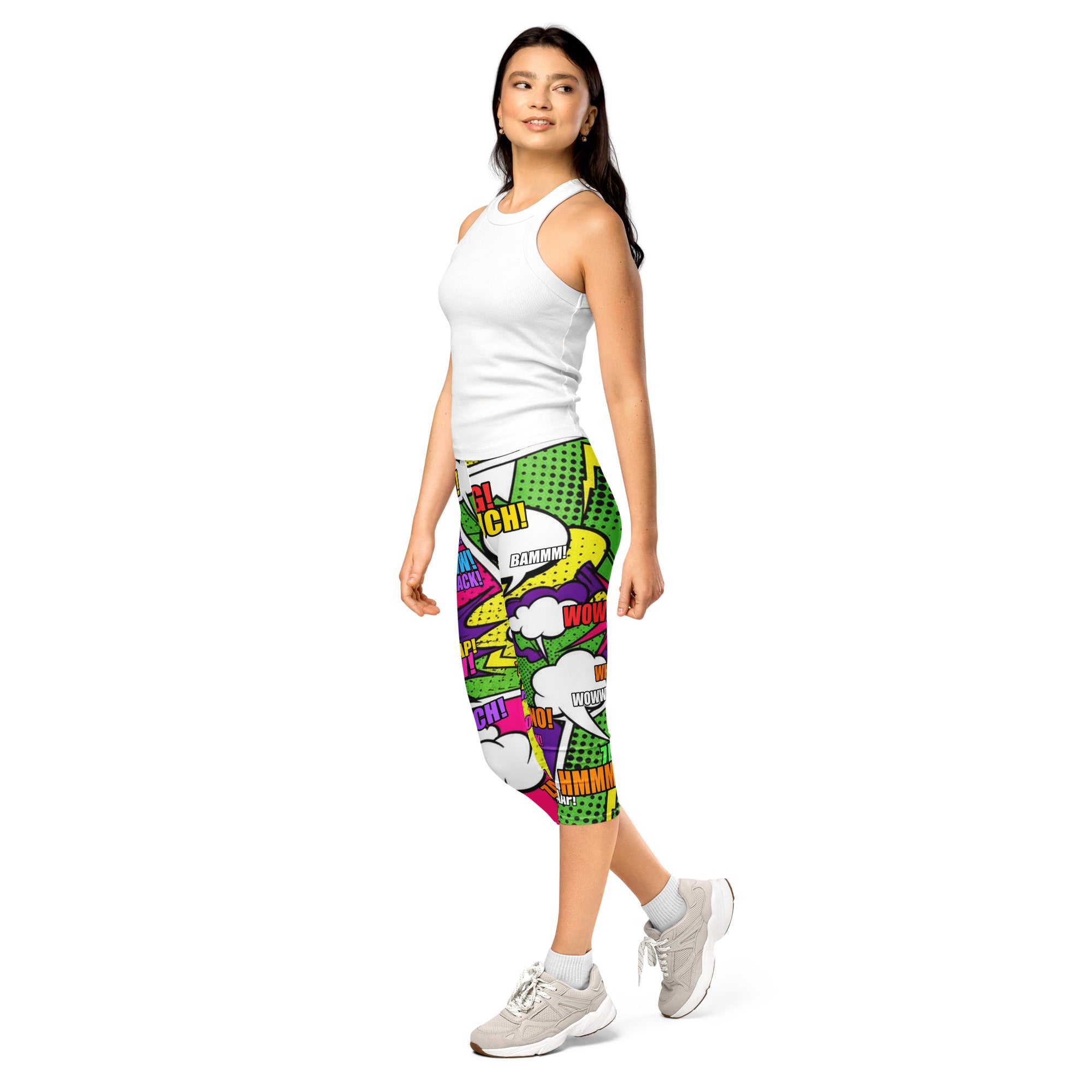 Comic Villain Neon Capri Leggings | GearBunch