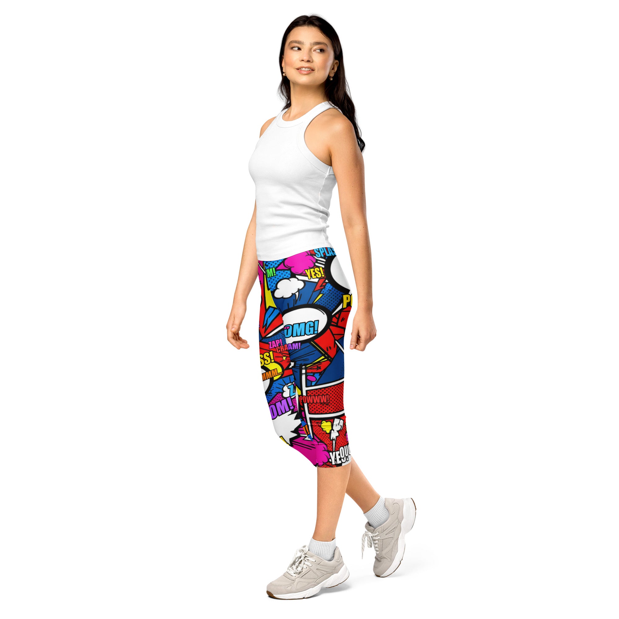Comic Ninja Night Capri Leggings | GearBunch