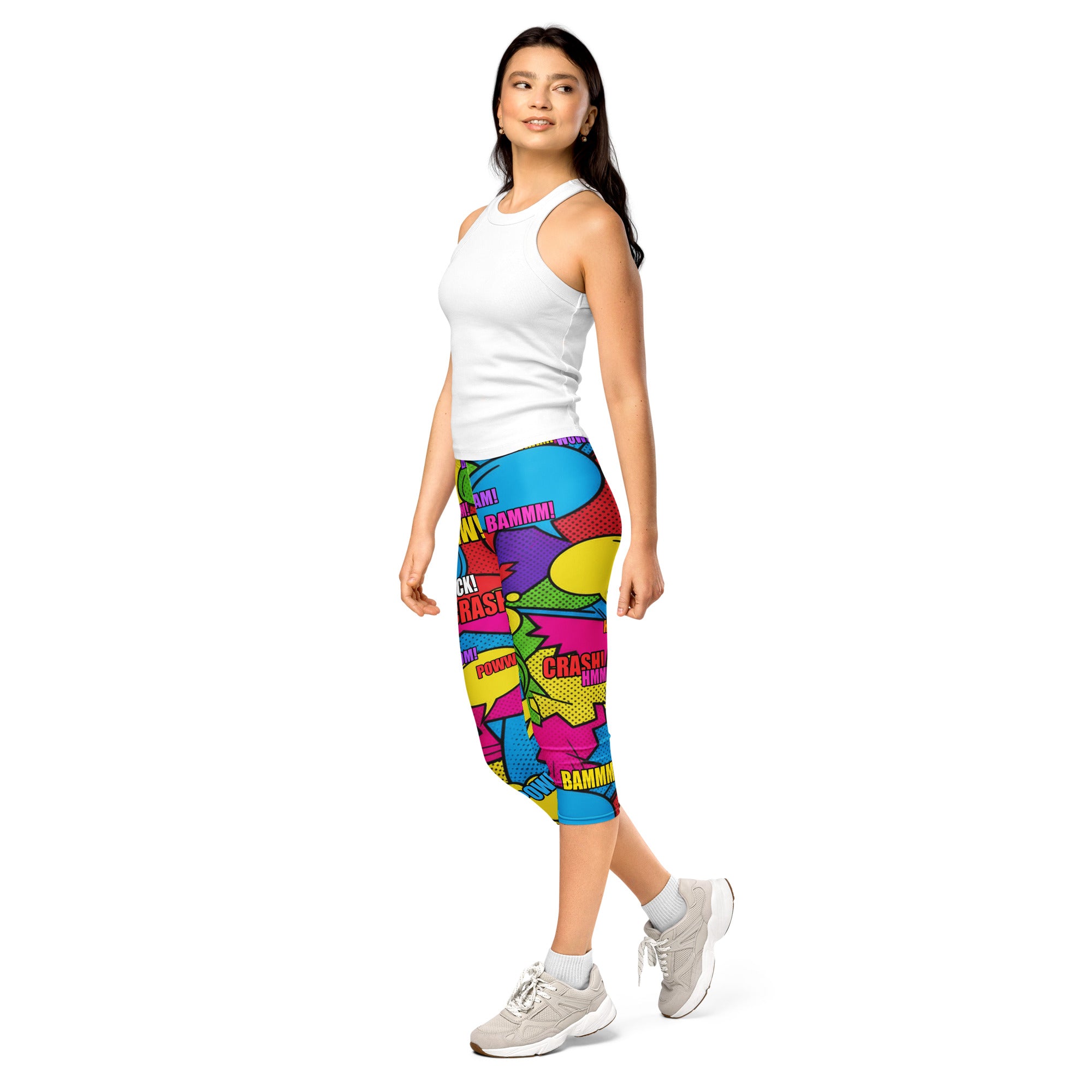 Comic Retro Sunday Capri Leggings | GearBunch