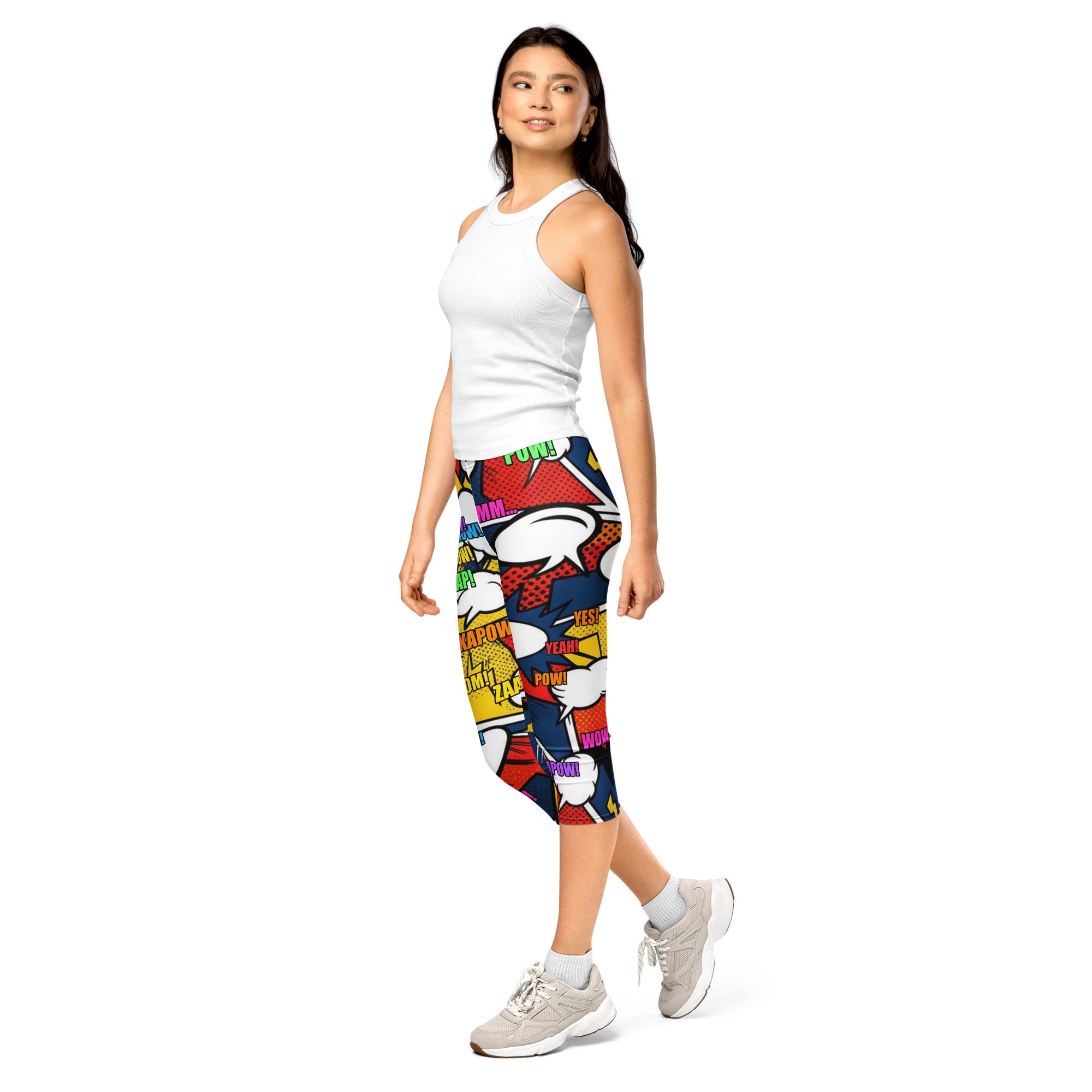 Comic Strip Thunder Punch Capri Leggings | GearBunch