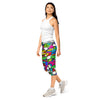 Women's comic zombie apocalypse printed capris front view