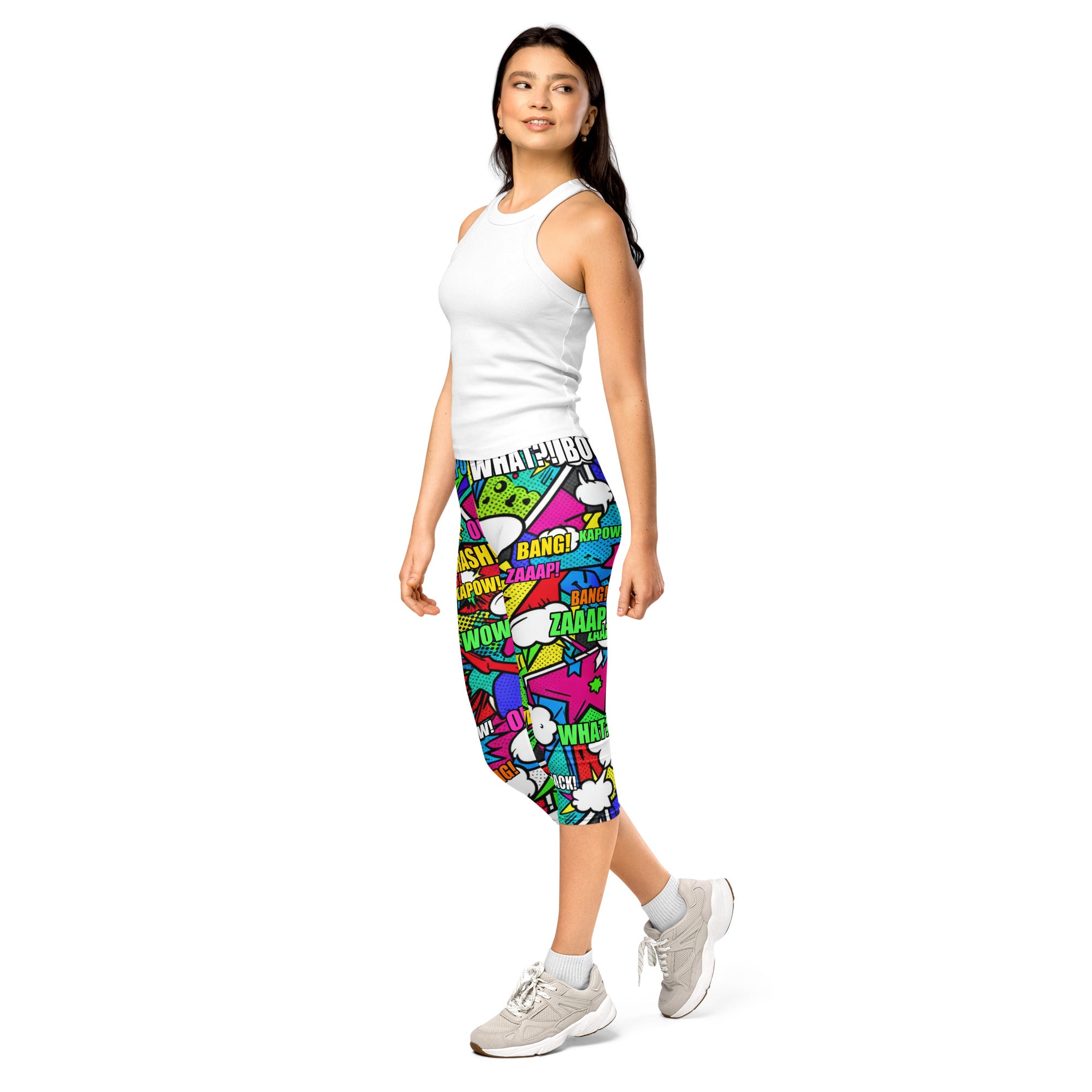 Comic Zombie Apocalypse Capri Leggings | GearBunch