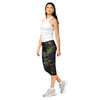 Women's deadly nightshade botanical capri leggings front view