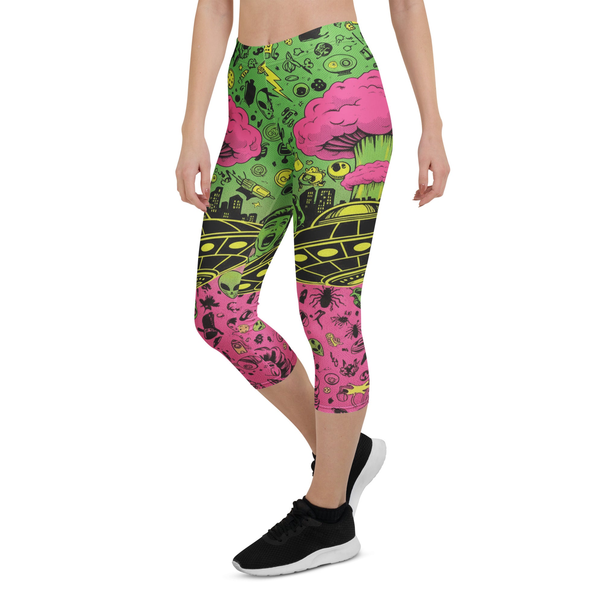 Drive-In Horror Capri Leggings | GearBunch
