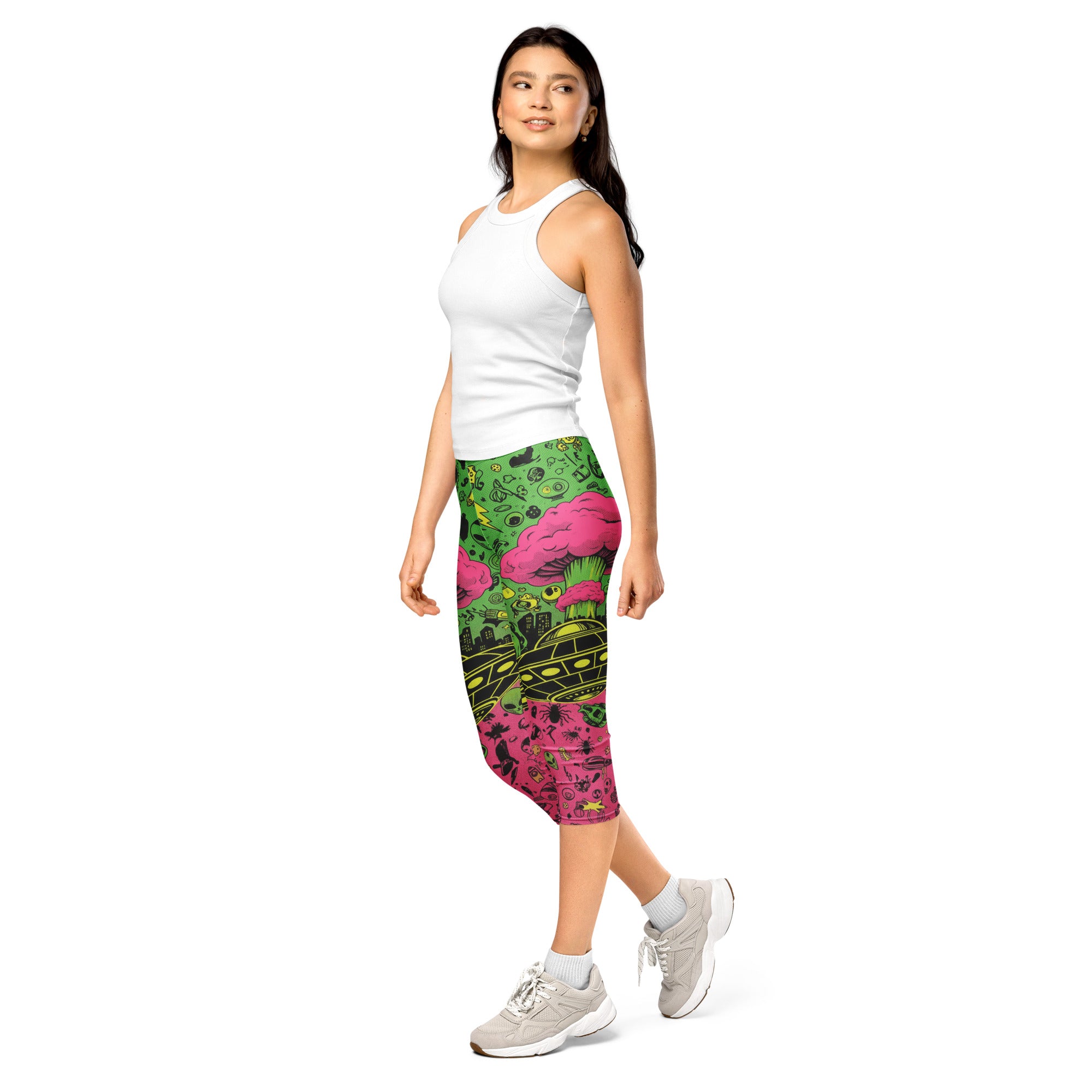 Drive-In Horror Capri Leggings | GearBunch