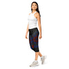 Women's stained glass patterned capris front view