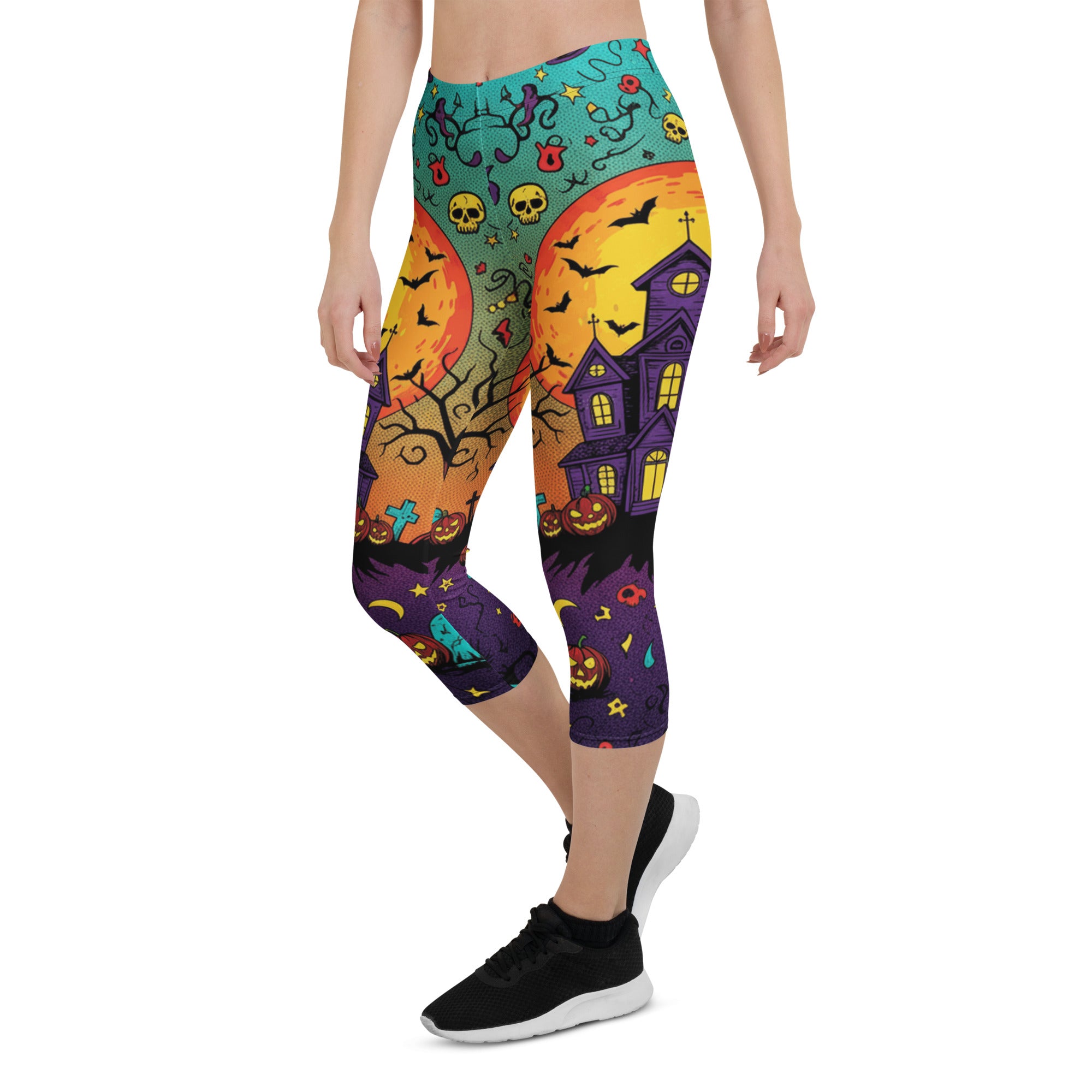 Haunted Manor Twilight Capri Leggings | GearBunch
