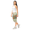 Women's pumpkin patch printed capri leggings front view
