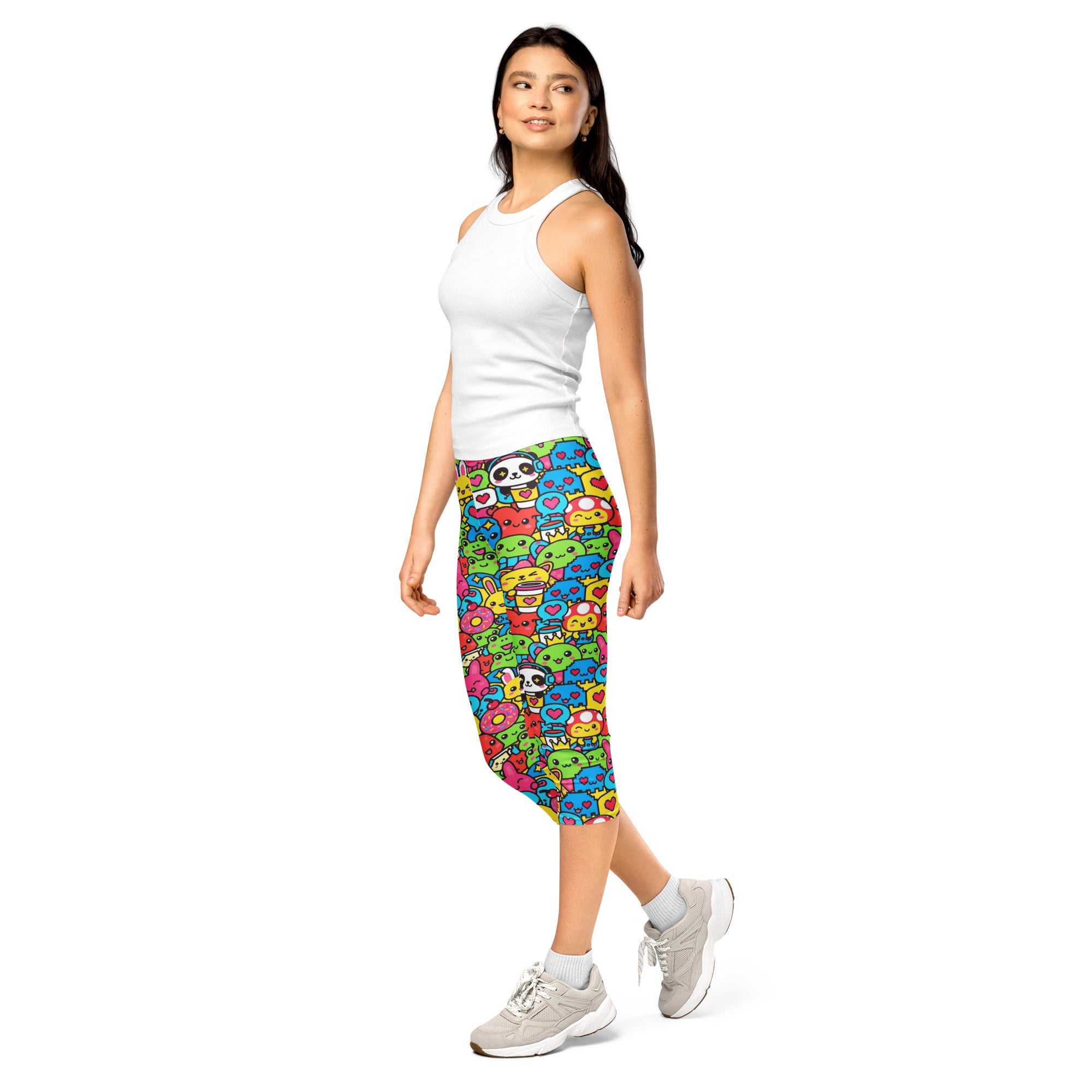 Kawaii Arcade Game Capri Leggings | GearBunch