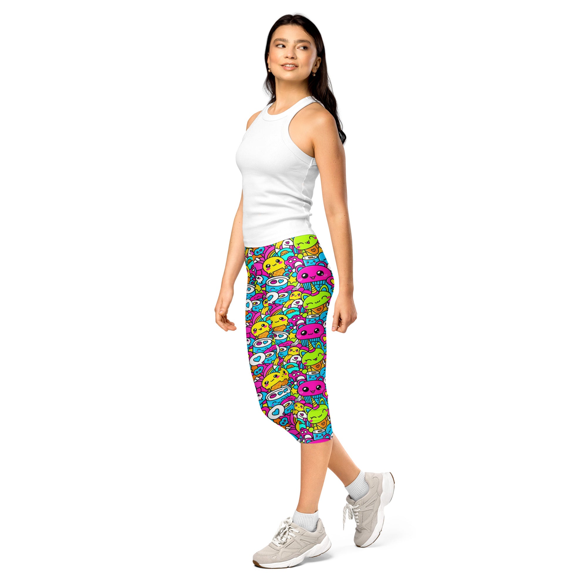 Kawaii Candy Land Capri Leggings | GearBunch