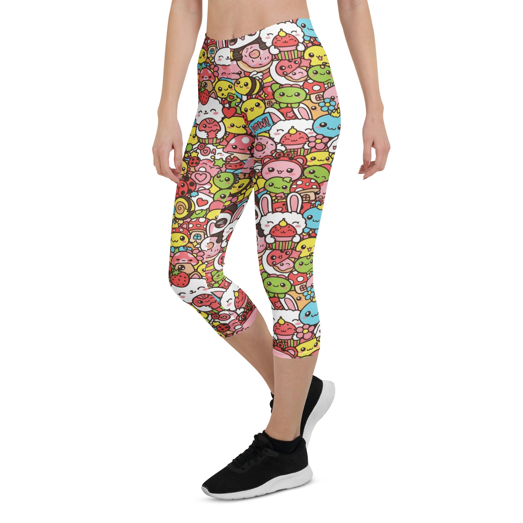 Kawaii Garden Bugs Capri Leggings | GearBunch
