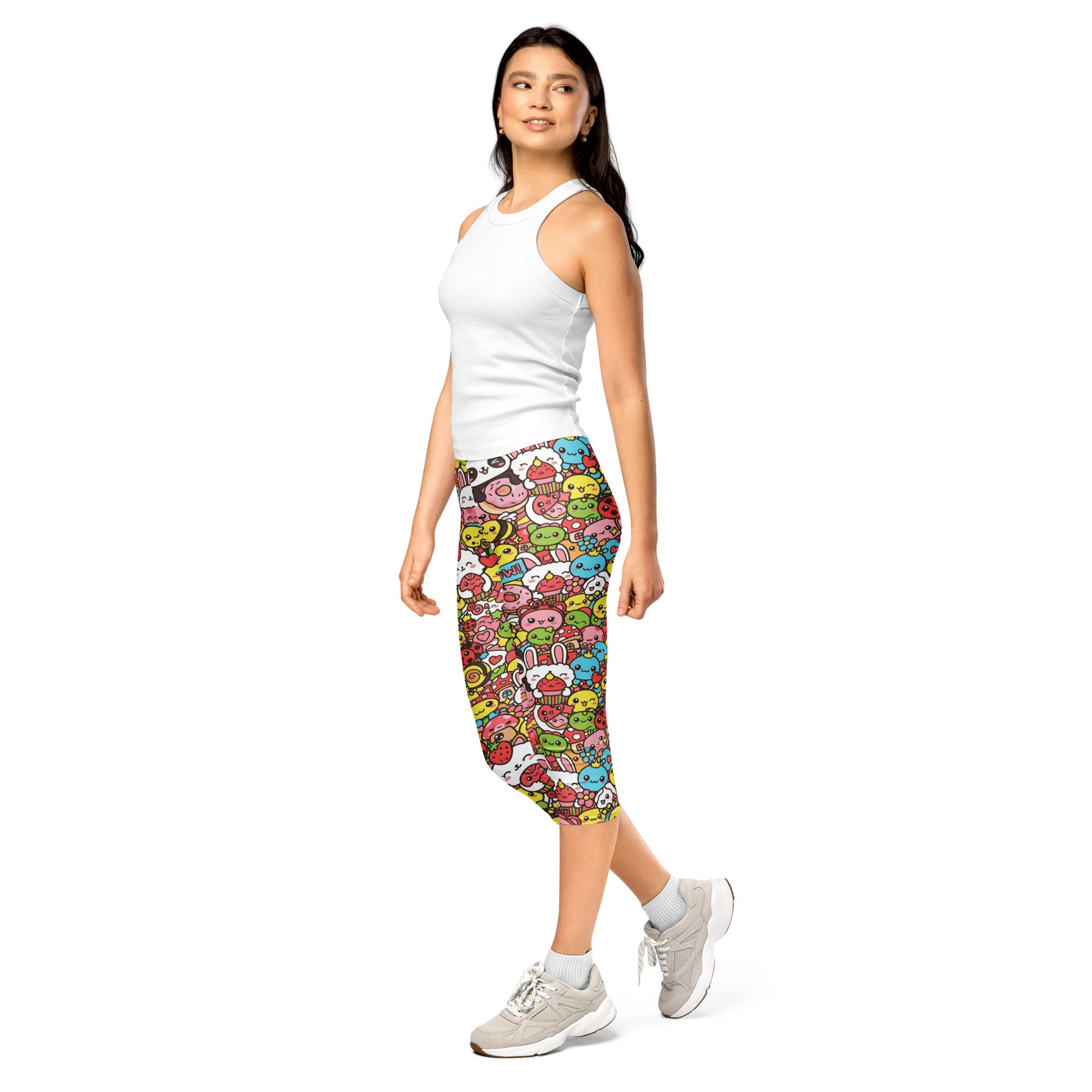 Kawaii Garden Bugs Capri Leggings | GearBunch