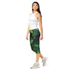 Women's liquid slime pattern capri leggings front view