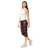 Women's floral midnight peony capri leggings front view