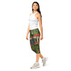 Women's mushroom foraging witch printed capri leggings front view