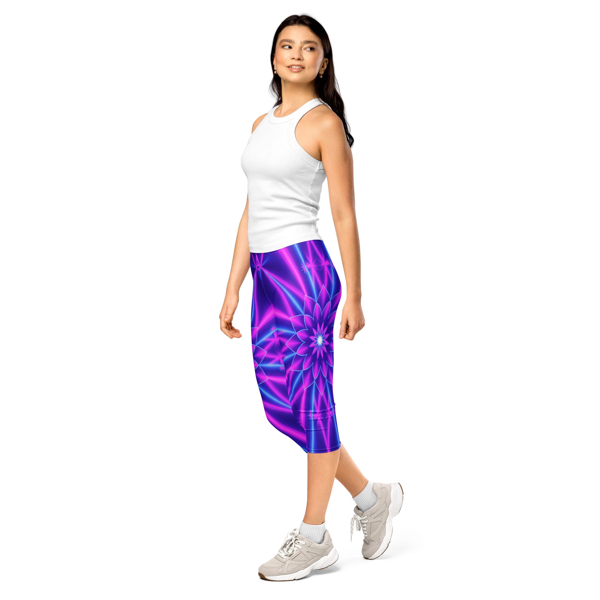 Cosmic Violet Capri Leggings | GearBunch