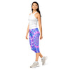 Women's psychedelic fairy ring capri leggings front view