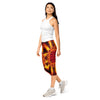 Women's psychedelic magma core printed capris front view