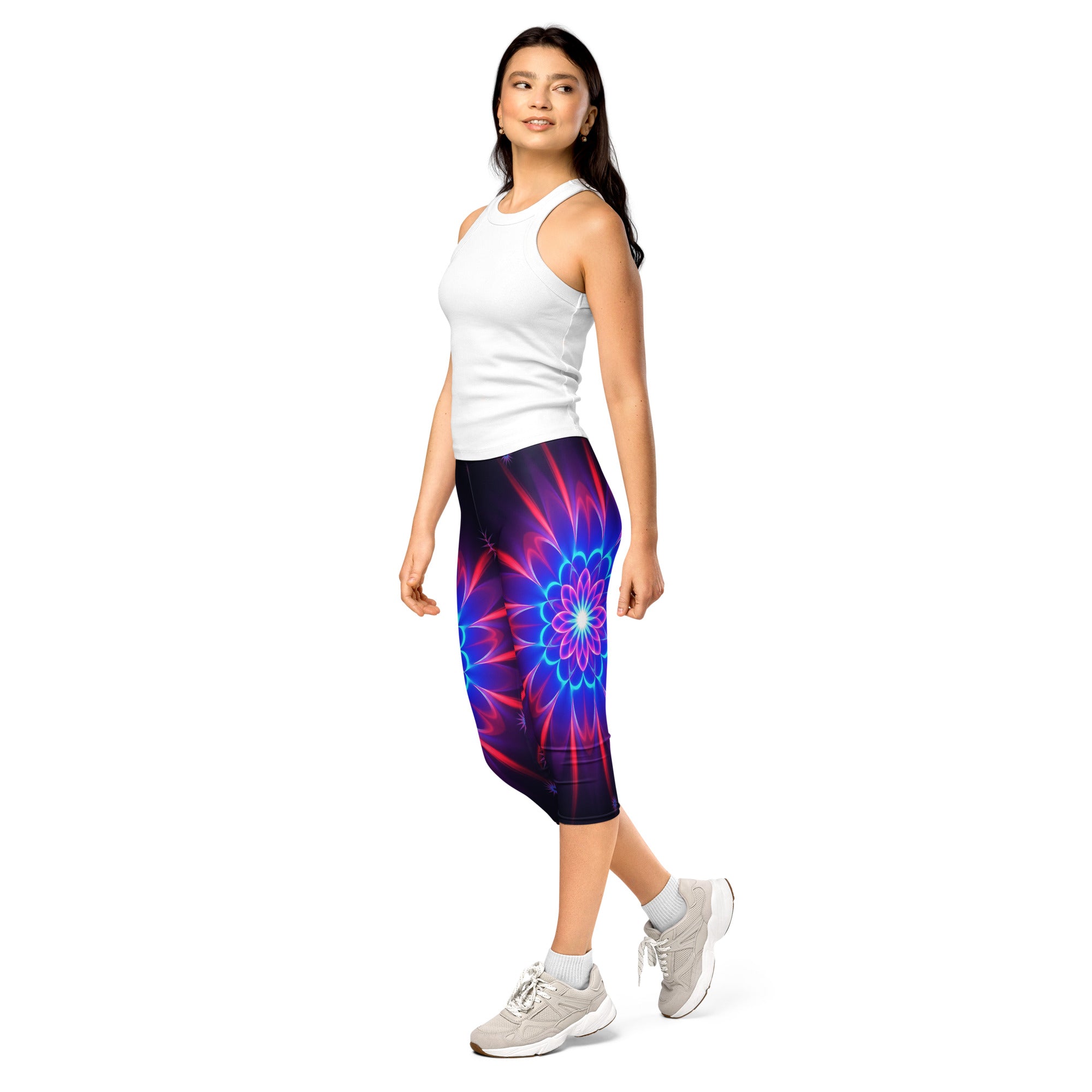 Psychedelic Supernova Capri Leggings | GearBunch