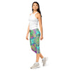 Women's tropical laser capri leggings front view