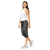 Women's spider web lace capri leggings front view