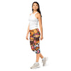 Women's vibrant puppy pile capris front view