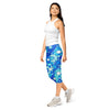 Women's white zellige arctic printed capris front view