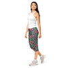 Women's zellige forest berry capri leggings front view