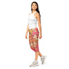 Women's anime collage retro pattern capris front view