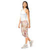 Women's rose quartz pattern capri leggings front view