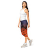 Women's bat swarm twilight printed capris front view
