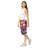 Women's comic strip patterned capris front view