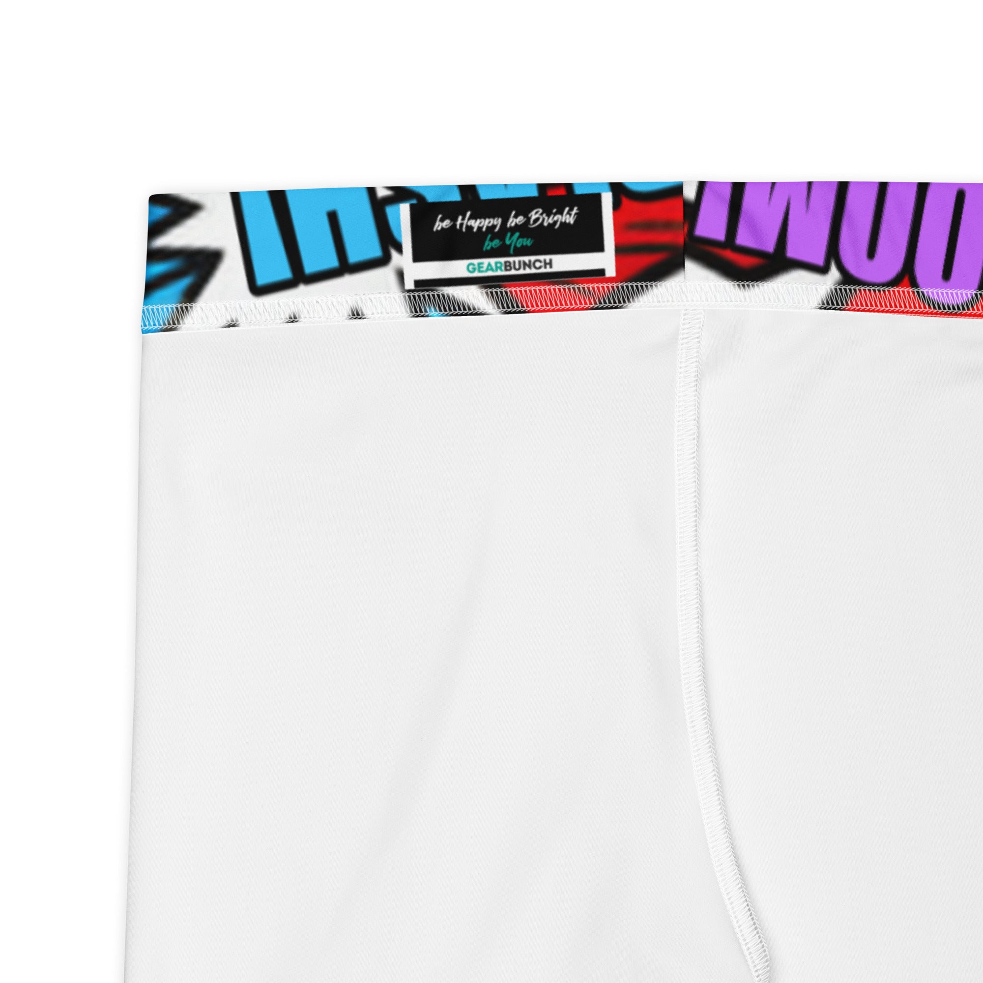 Comic Pop Electric Blue Capri Leggings | GearBunch