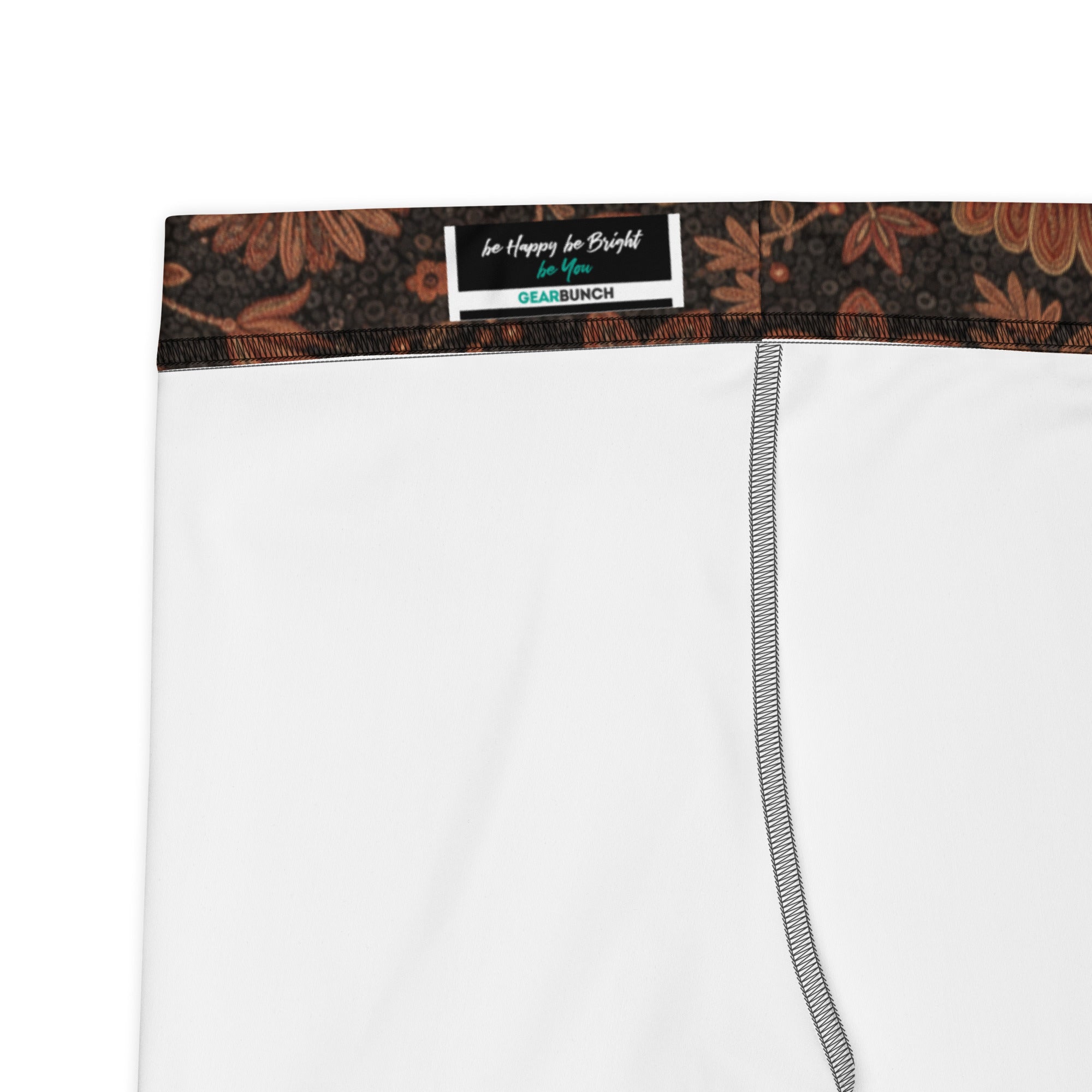 Copper Floral Capri Leggings | GearBunch