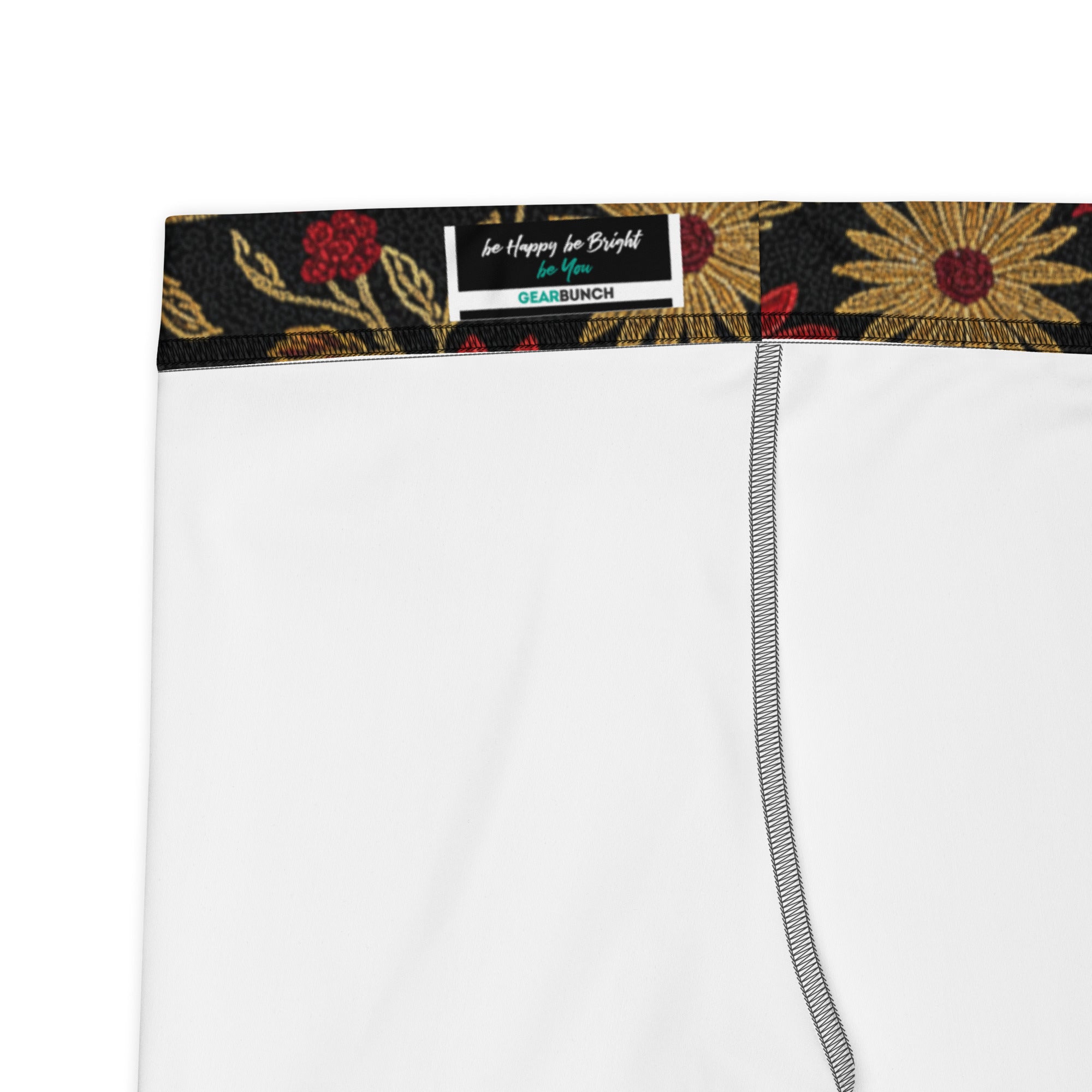 Gold Rose Garden Capri Leggings | GearBunch